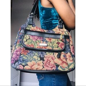 Vintage Floral Carpet Handbag